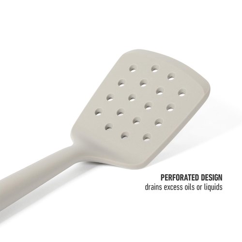 Calphalon Edge Silicone Flexible Slotted Turner - Taupe