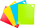 Skiennix Flexible Cutting Boards Set - Easy-Grip Colorful Mats for Cooking | 4-Piece Plastic Sheet Set