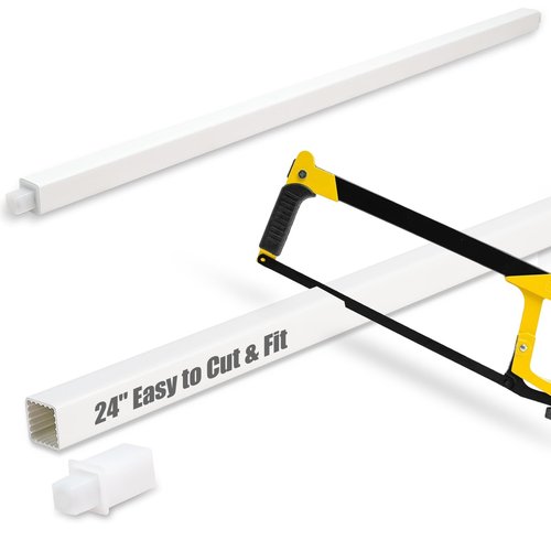 24-Inch Adjustable Towel Bar Replacement Rod – Easy to Cut & Fit, Spring-Loaded Plastic Towel Bar for Ceramic Holder, Rustproof & No-Drill Installation, Vintage Bathrooms & Rental Homes Friendly