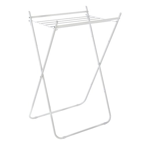 Honey-Can-Do Easy-Fold Collapsible Clothes Drying Rack – Sturdy Metal Laundry Rack, Holds 40 lbs., Space-Saving Clothes Rack, Towel Rack, Foldable Laundry Drying Rack for Indoor/Outdoor Use – White
