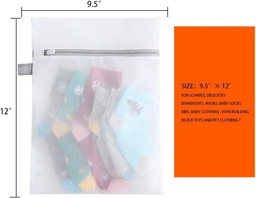 Kimmama Lingerie Bags - Mesh Laundry Bags for Delicates | Ideal for Washing Clothes, Socks & More (3-Pack)