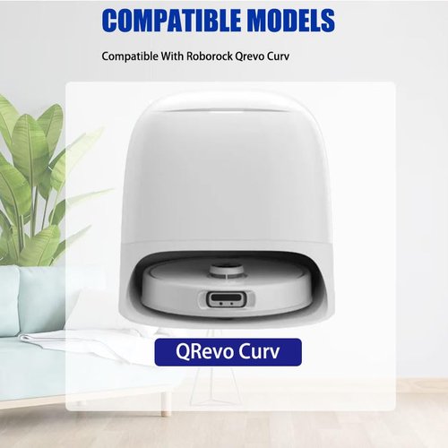 17 Pcs Replacement Parts Accessories Kit,Compatible With Roborock Qrevo Curv/Qrevo Edge Qrevo S5V Robot Vacuum,1 Roller Brush, 4 Hepa Filters,4 Side Brush,4 Mop Pads,4 Vacuum Bags