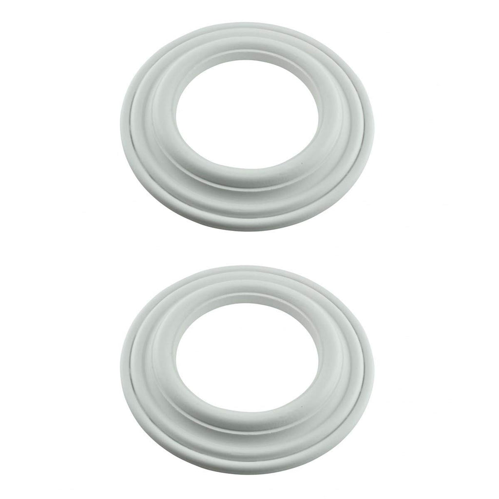 Renovators Supply Manufacturing™ Ceiling Medallion for Light Fixture, White Polyurethane Recessed Spot Light Trim Ring, Decorative Ceiling Light Medallion, 5" ID x 9" OD(Pack of 2)