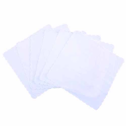 emlstyle Women Handkerchiefs Cotton Hankies Pocket Square Towel White 6 Pack