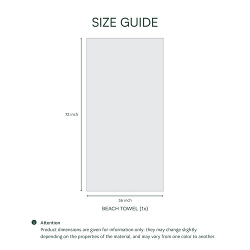 Lacoste 100% Cotton Large Beach Towel, Ultra-Absorbent & Fast-Drying, Machine Washable, Palm Tree Beach, 36" W x 72" L
