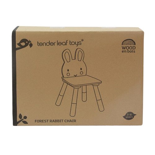 Tender Leaf Toys - Forest Table and Chairs Collections - Adorable Kids Size Art Play Game Table and Chairs - Made with Premium Materials and Craftsmanship for Children 3+ (Forest Rabbit Chair)
