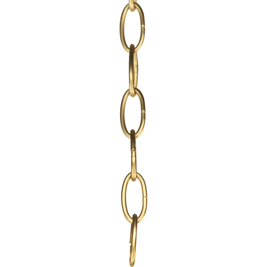 Progress Lighting Accessory Chain - 10' of 9 Gauge Chain in Natural Brass