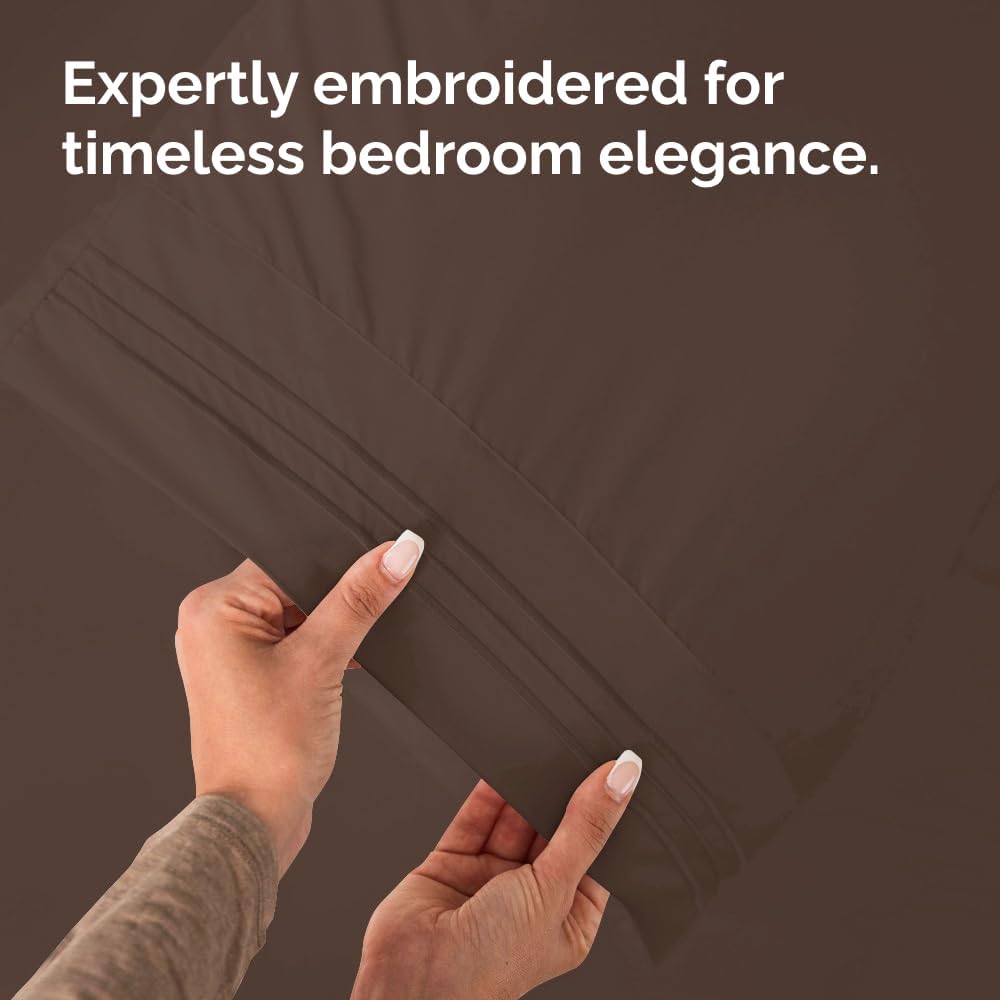 Skiennix Body Pillowcases Set of 2 | Soft, Breathable 20x54 Long Pillow Covers for Side Sleepers - Wrinkle & Fade Resistant, Machine Washable (Brown)