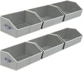 Homsorout Large Storage Bins - 6 Pack Fabric Baskets for Organizing | Foldable Grey Cube Organizer with Handles
