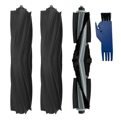 Electropan 3pcs Brushes Compatible with Ecovacs X2 Omni/X2 Combo Vaccum Cleaner Ecovacs Deebot X2 Omni Deebot Roller Brush Deebot X2 Combo Main Brush