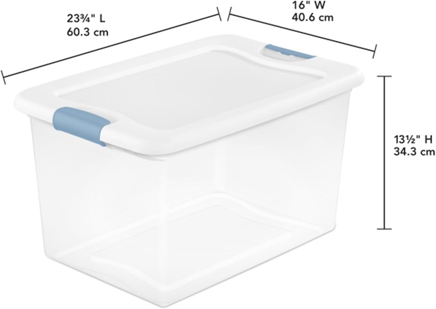 Sterilite 6-Pack Latching Storage Bins - Heavy-Duty 64 Quart Clear Plastic Containers for Organizing