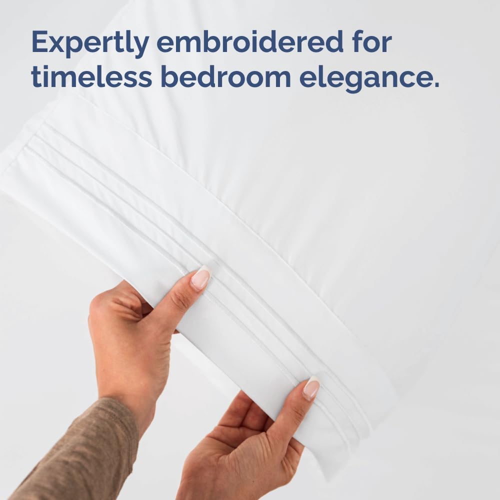 Queen Pillow Cases by [Brand Name] - Ultra Soft Hotel Quality Covers | Wrinkle-Free, Stain Resistant - 2 Piece Set - White