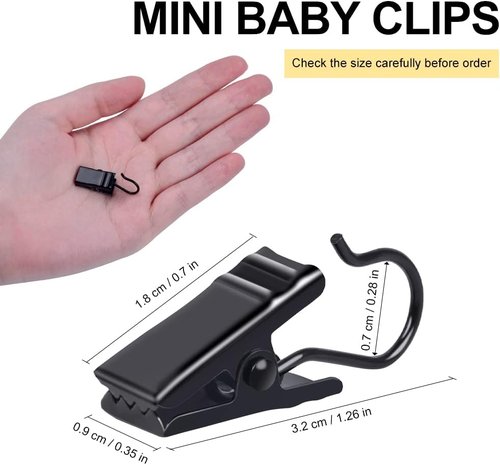 Metal Curtain Clips by [Brand Name] - 100 Pack for Party Decor, Photo Hanging & Crafts | Black