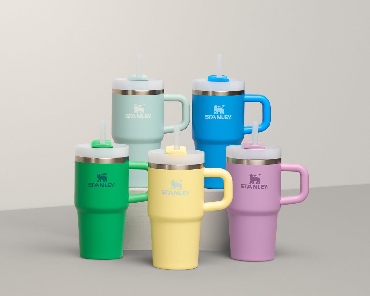 STANLEY Quencher H2.0 Tumbler - 14 oz Insulated Stainless Steel Cup with Handle & Straw | BPA-Free | Lilac