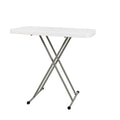 Flash Furniture Elon Folding Table - Granite White - Height Adjustable - 30 Inch - TV Tray - Commercial Grade Laptop Table