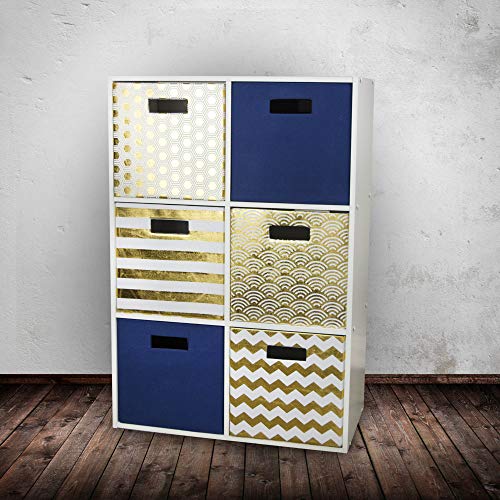 DII Polyester Cube Storage Collection Hard Sided Collapsible, 11x11x11, Gold