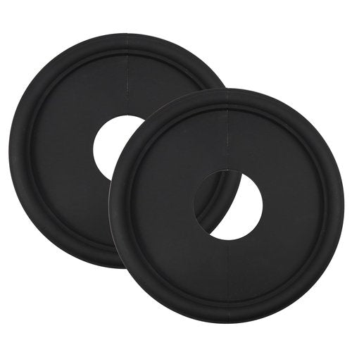 Semetall PU Ceiling Medallion for Light Fixtures and Ceiling Fans,13" OD x 4" ID （2 Pack,Black）