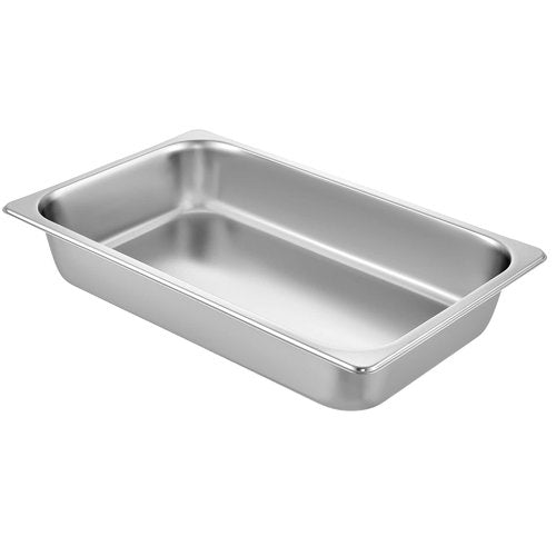 VEVOR Hotel Pans Full Size 4-Inch Deep, Steam Table Pan 6 Pack,0.8mm Thick Stainless Steel Anti Jam Steam Table Pan for Home, Party, Restaurant, Hotel, Buffet
