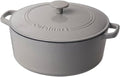 Cuisinart Enameled Cast Iron Round Casserole - 7-Quart in Cool Grey for Perfect Cooking