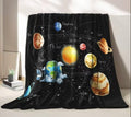 Trehxr Space Throw Blanket for Kids Boys and Girls-50 X60 Soft Planets Blankets Solar System Lightweight Flannel Blanket for Sofa Bed Couch