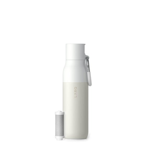LARQ Bottle Filtered - Insulated Stainless Steel Water Bottle BPA Free with Nano Zero Technology and Long-Lasting Filters, Granite White, 17oz