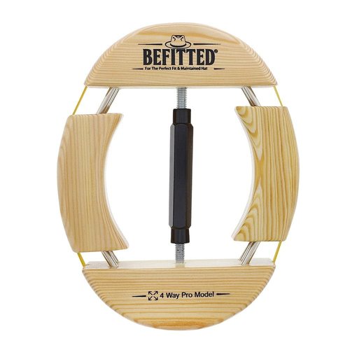 Befitted 4-Way Wooden Hat Stretcher for Adults – Black Hat Stretcher & Maintainer – Professional-Grade, Simple & Easy to Use