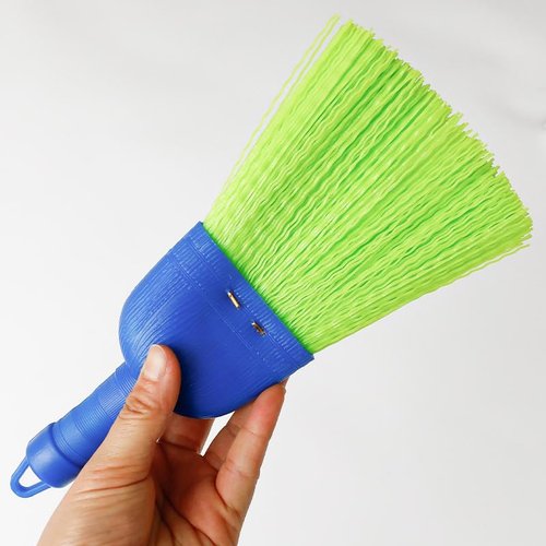 Bodundirect Poly Fiber Mini Broom Whisk Handheld Brush Head with Hang Hole for Outdoor Car Porch Debris Dust Dirt Driveways Sidewalks (1)