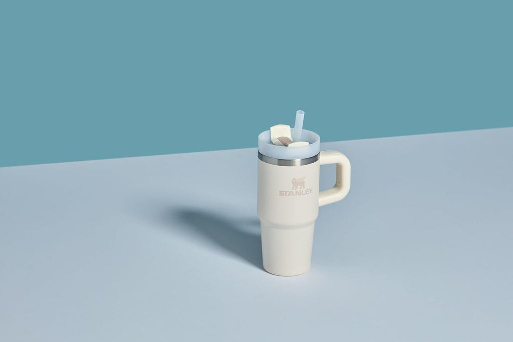 STANLEY Quencher H2.0 Tumbler - Insulated 20 oz Stainless Steel Cup with Handle & Straw | Cream 2.0