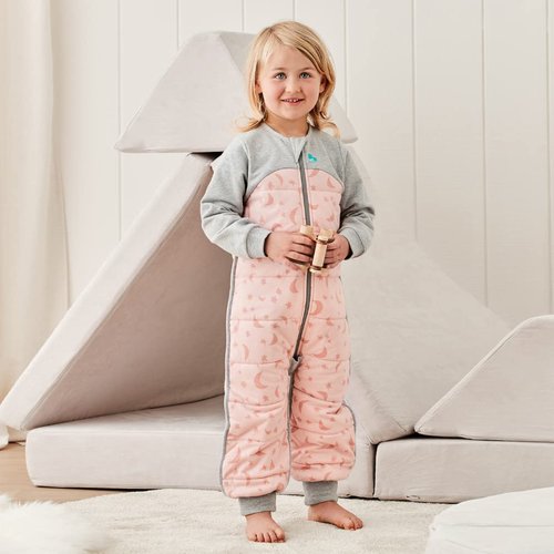 Love To Dream Warm Baby Sleep Suit - Super Soft Temp Regulating Sleeping Sack | 6-12 Mo, Pink, 2.5TOG
