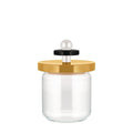 Alessi Mr. Sottsass I Suppose ES16 / 75 1- Design Hermetic Glass Jar with Beech Wood Lid, Yellow, Black and White