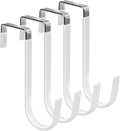FYY Over The Door Hooks - Heavy Duty 4 Pack Hangers with Rubber Tips | Scratch-Resistant Organizer for Home