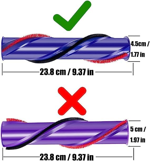 SCREENTRONICS Roller Brush Roll Bar Compatible Replacement for Dyson V6 Old V7 Animal Absolute Cordless Stick Vacuum Cleaner 966821-01, 966084-01