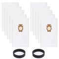 LOSKLENO 10 Pack Vacuum Cleaner Bags and 2 Belts Compatible with Kirby Vacuum Bags 204811, 204814, 205811 Style F, Fit for All Kirby Sentria Vacuum G Series, Avalir (10 Bags + 2 Belts)