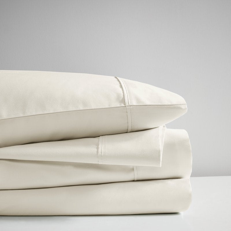 Cooling Cotton Blend Sheet Set - California King Ivory 4 Piece