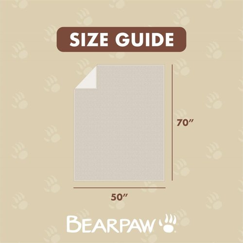 BEARPAW Sherpa Throw Blanket - Reversible & Cozy Blanket for Bed Couch Sofa, Lightweight Living Room Decor, Home Decor, Birthday Gifts for Women - 50"x70", Brown (Valley)