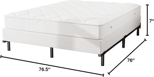 Jetonix Metal Bed Frame - Sturdy Heavy-Duty Platform Bed with 9 Legs Support - Black King Size, Easy Assembly