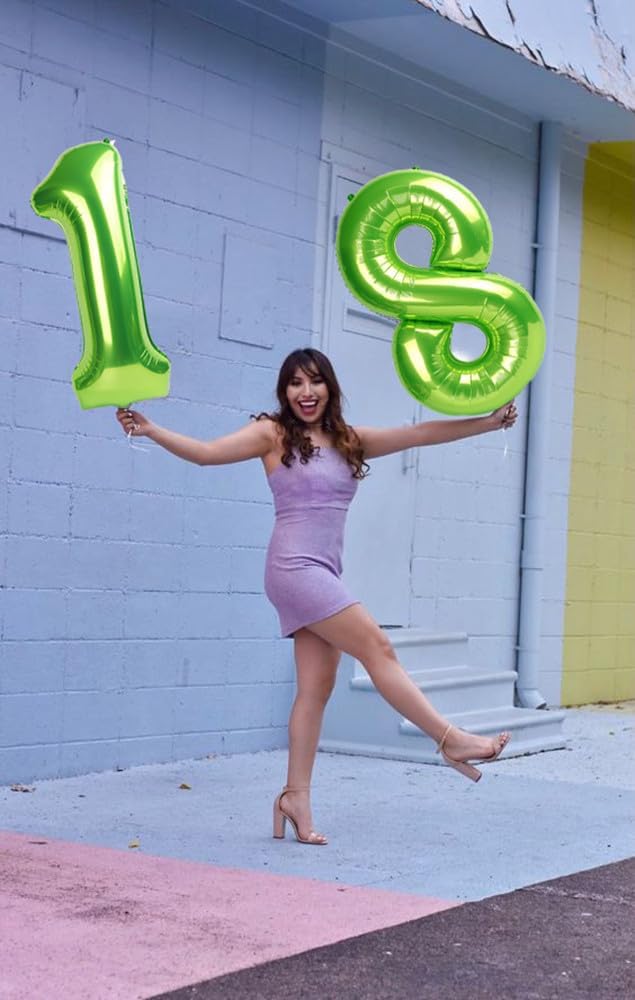 Number Balloons - 40 Inch Light Green 1 Balloon for 1st Birthday Party Decorations & Baby Showers