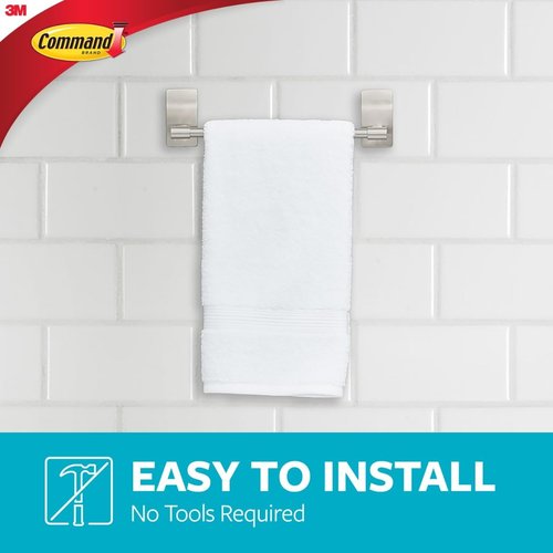 Command Towel Bar - Water Resistant Strips for Bathroom Organization | Easy Installation