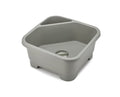 Joseph Joseph Duo Square Wash Dish Basin for Kitchen and RV Basin with Cutlery, Sponges and Brushes Compartment, Grey