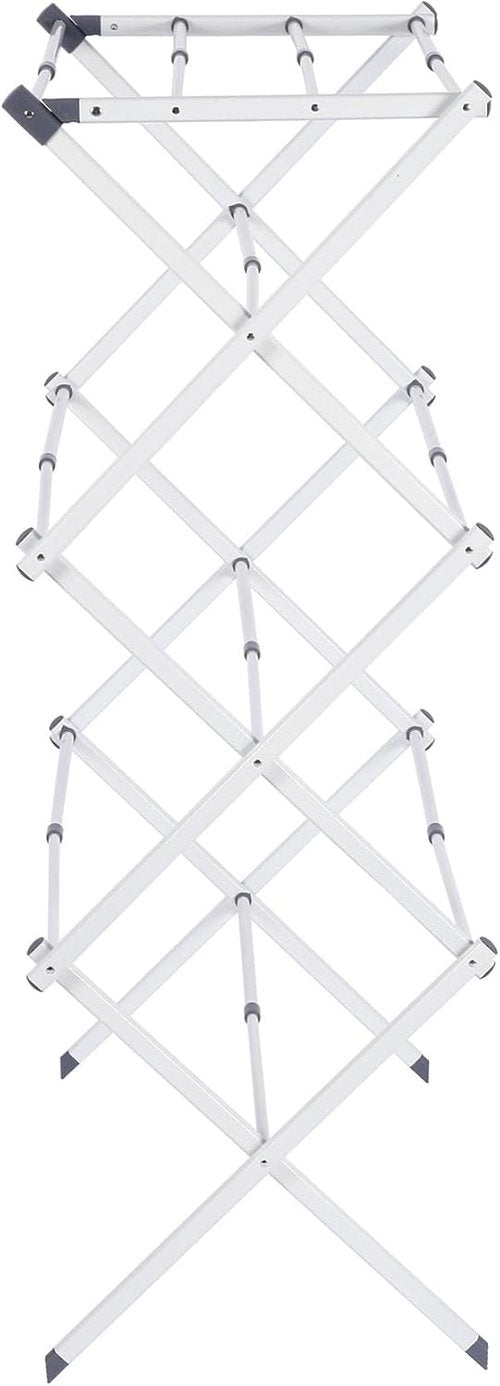 Maomo Metal Drying Rack - Tool-Free Installation, Space-Saving Telescoping Design | 16.93-29.92 Inches Wide, White