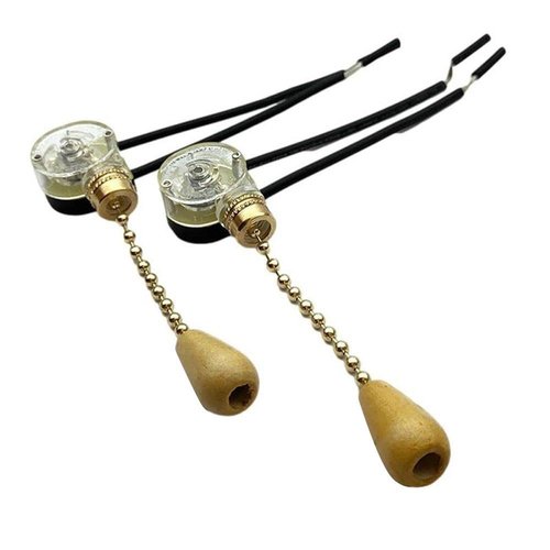 HomeSoGood Ceiling Fan Light Switch,Pull Chain Switch Control 3A/220V-250V Cord Switch Replacement Pull Chain Switch 4Pack
