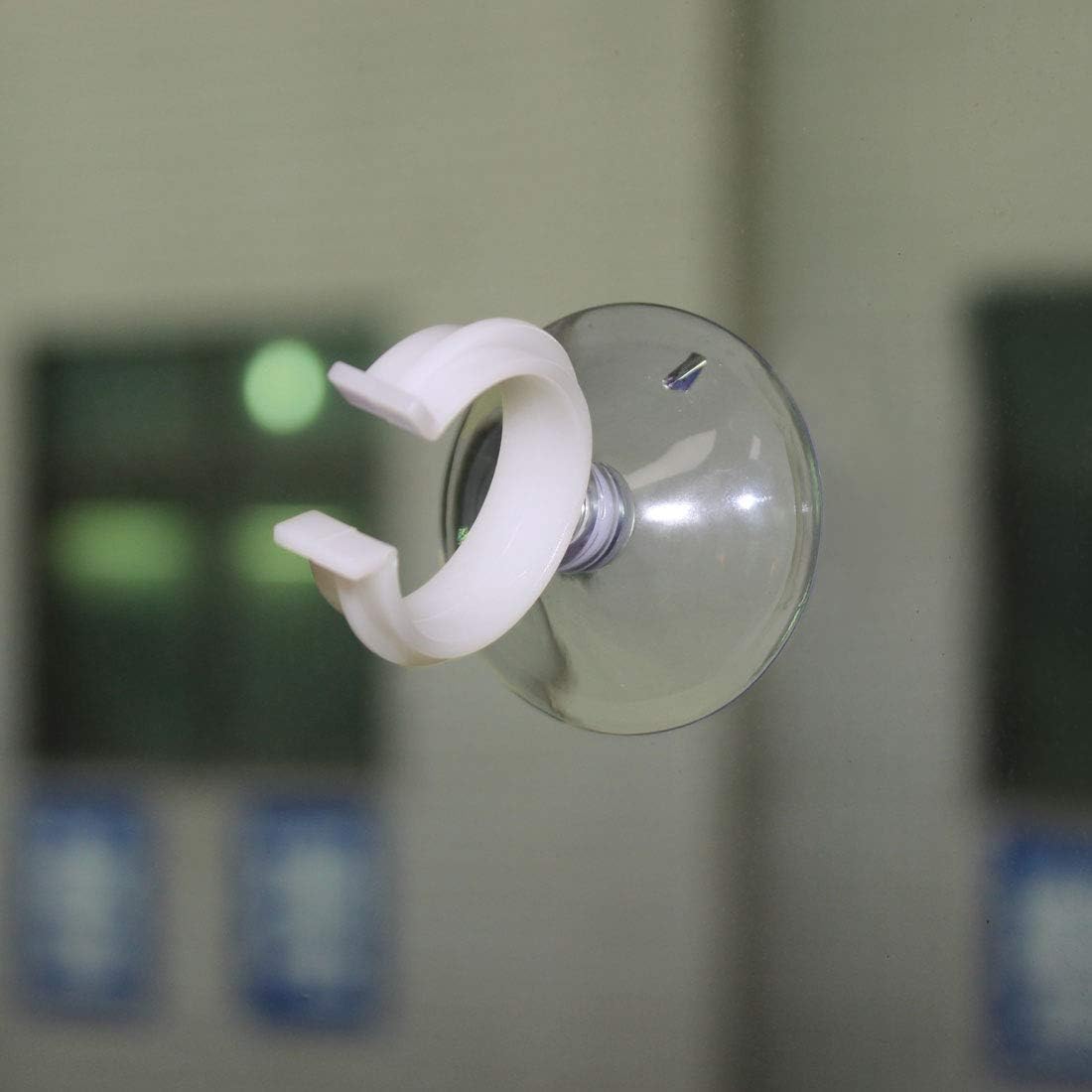 Uxcell Aquarium Suction Cup Clips - Secure Airline Tube Holders for Fish Tanks | Clear 24mm, 12 Pcs