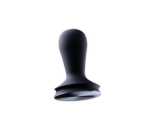 Barista Hustle Espresso Press Tamper 58.4 mm, Premium Barista Coffee Tamper, Black Anodised Aluminium Handle, 304 Stainless Steel Base, Elegant and Lightweight Design