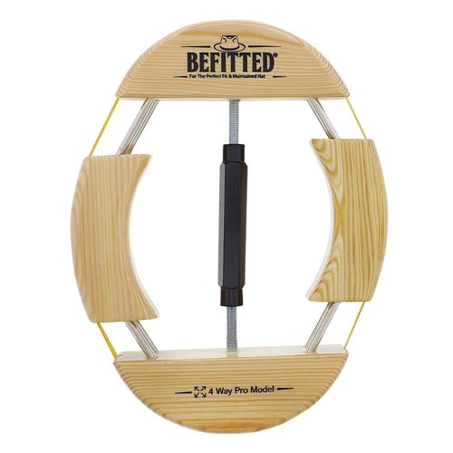 Befitted 4-Way Wooden Hat Stretcher for Adults – Black Hat Stretcher & Maintainer – Professional-Grade, Simple & Easy to Use