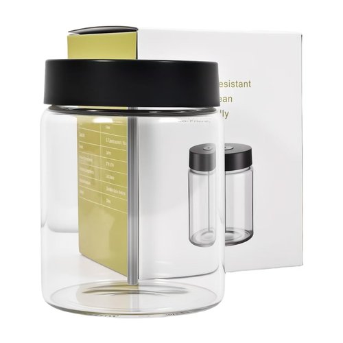 Lynzro Glass Milk Container for Miele, Compatible with Coffee Machines for Miele 11574240, CM 7750 6360 5300 5310 5510 6160 6350, Prime 316 stainless steel,Incompatible for Built-in Coffee Makers