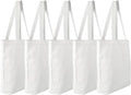 Faylapa Heavy-Duty Canvas Tote Bags - Reusable Grocery Bags for DIY & Painting | 12.2"x14.2" Size