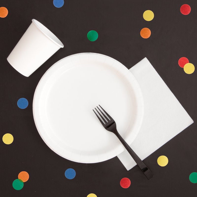 3 Count Black Rectangular Plastic Table Covers - 54'' x 108''