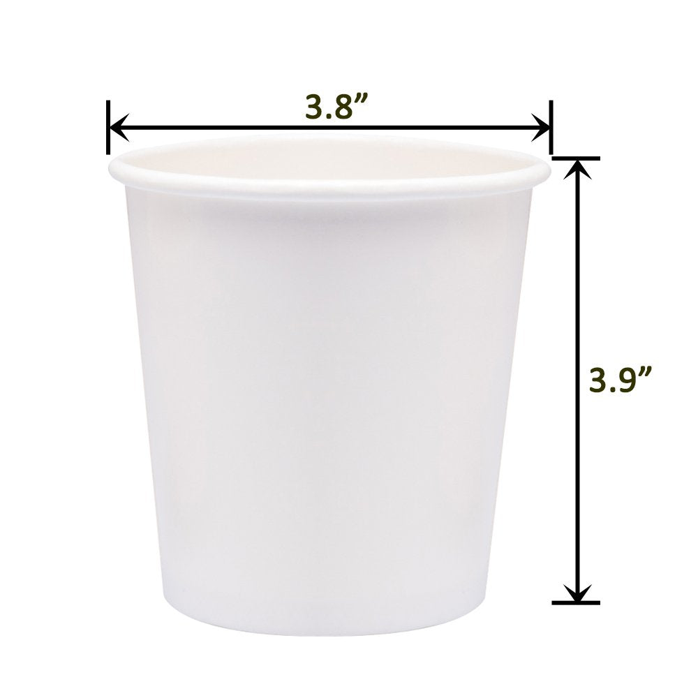 Belinlen Paper Ice Cream Cups with Paper Lids, Hot/Cold Soup Cups with Lids (White) (25, 16 oz)