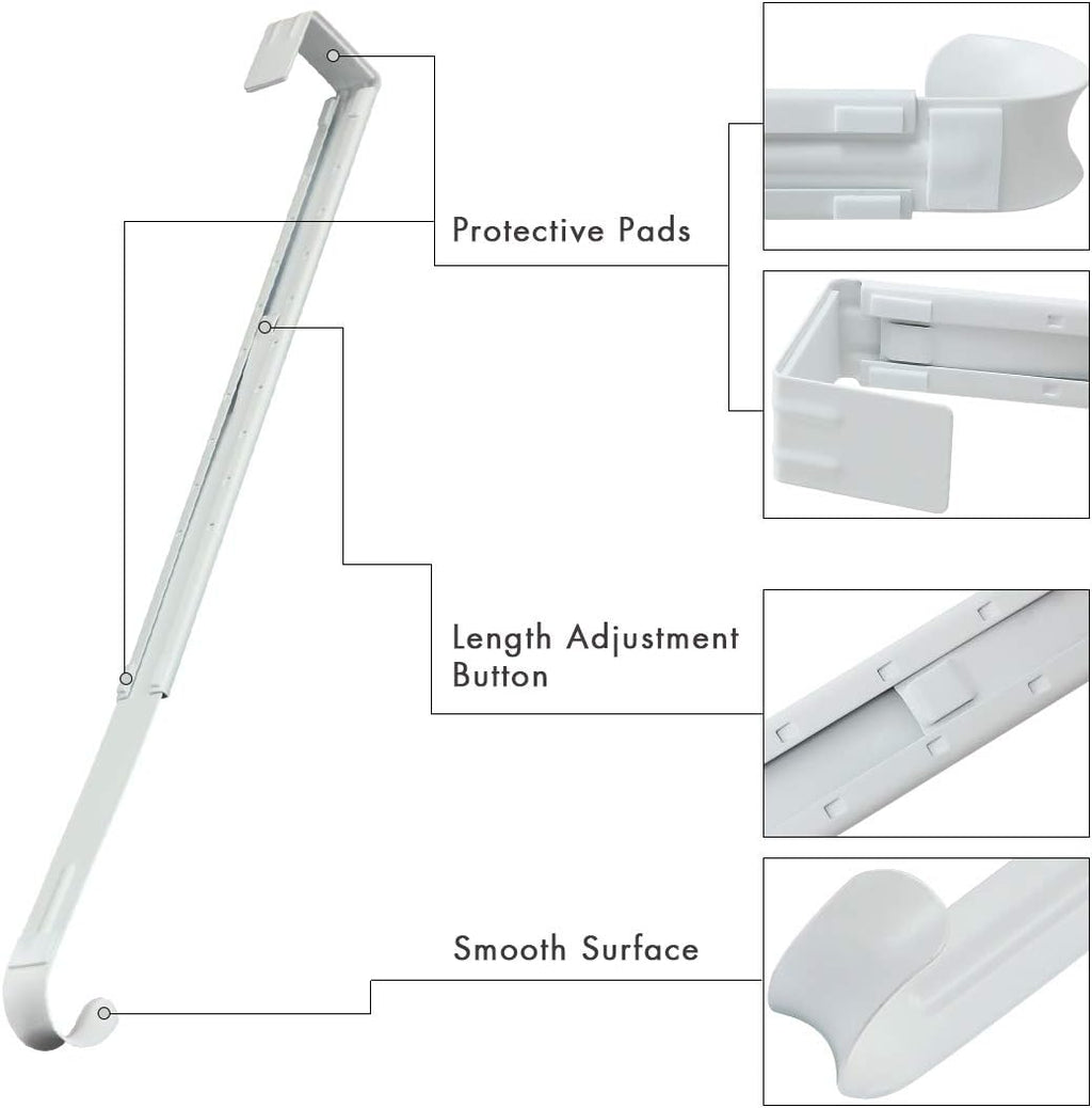 Adjustable Wreath Hanger by [Brand Name] - Over The Door Hook for 15 to 25 Inches | Holds Up to 20 lbs