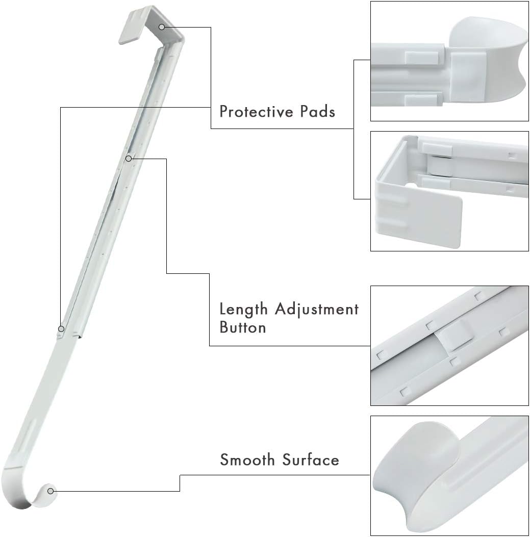 Adjustable Wreath Hanger by [Brand Name] - Over The Door Hook for 15 to 25 Inches | Holds Up to 20 lbs